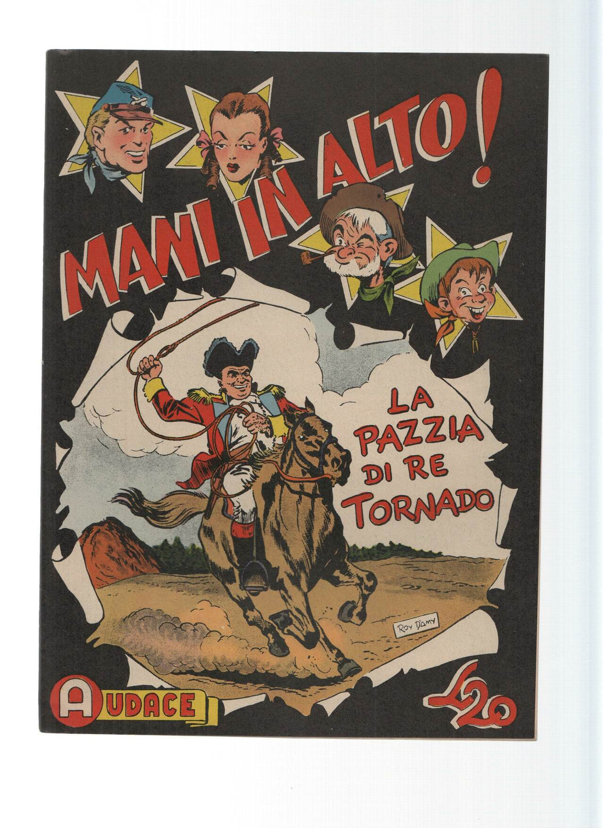 AUDACE, Serie MANI IN ALTO, Numero 15: La Pazzia di re Tornado (Audace 1975)