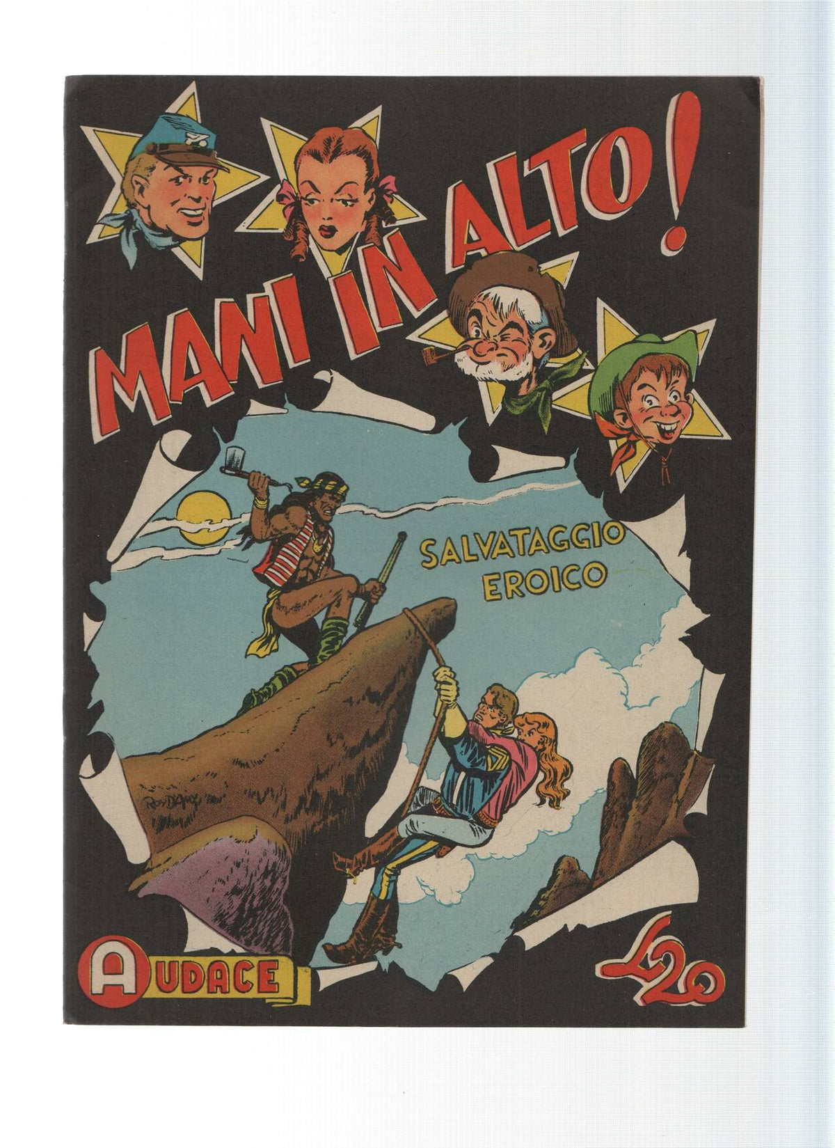 AUDACE, Serie MANI IN ALTO, Numero 36: Salvataggio Eroico (Audace 1975)
