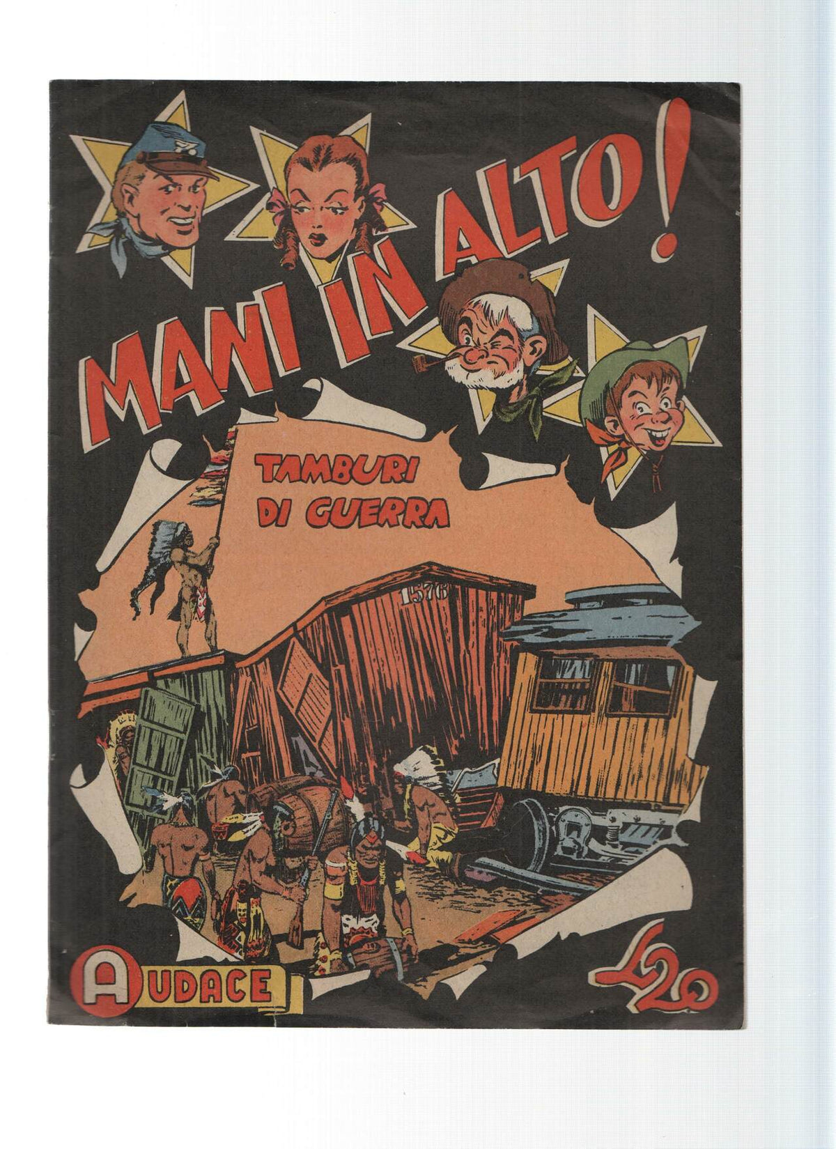 AUDACE, Serie MANI IN ALTO, Numero 48: Tamburi di Guerra (Audace 1975)