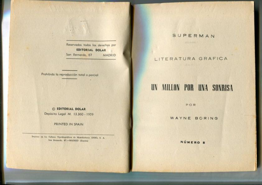 Superman de Dolar numero 05: Un millon por una sonrisa (no tiene la portada)