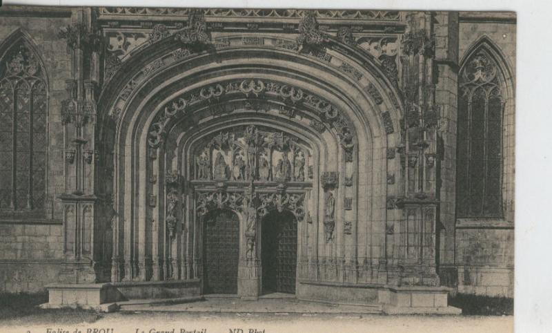 Postal 008568: Eglise de Brou, Le Grand Portail