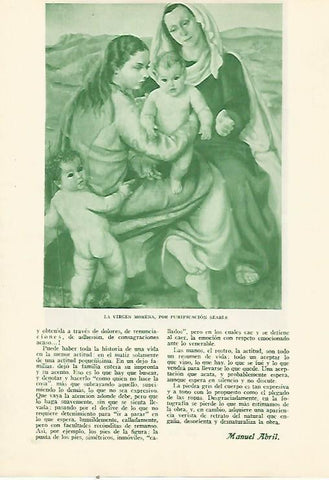 LAMINA BLANCO Y NEGRO 7942: La Virgen Morena por Purificacion Searle