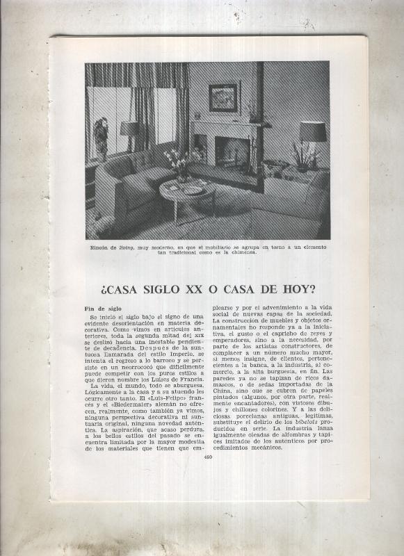 Casa siglo XX o casa de hoy