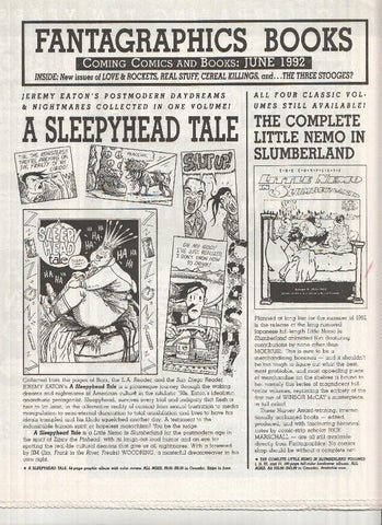 FANTAGRAPHICS BOOKS, Coming Comics: June 1992 (Next Releases Magazine)