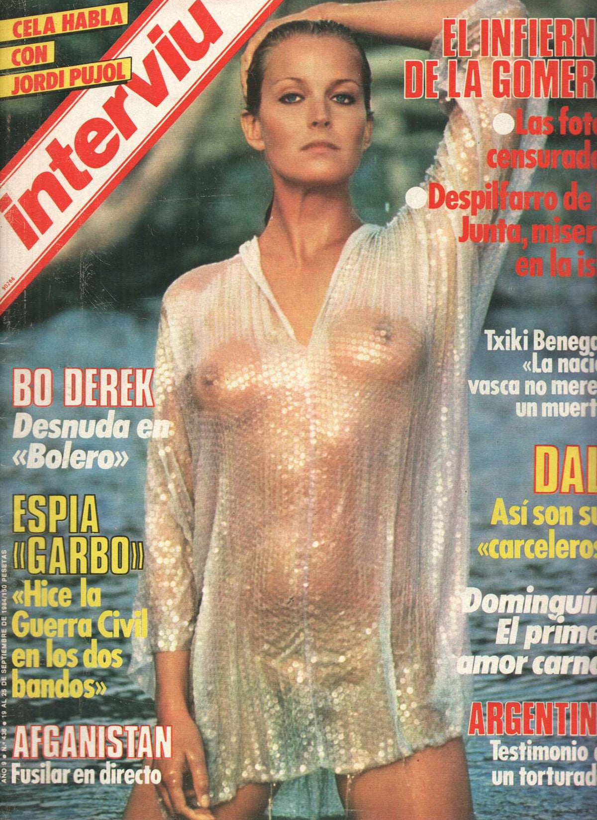 Revista: INTERVIU, Numero 436: BO DEREK, desnuda en Bolero (Zeta 1984)