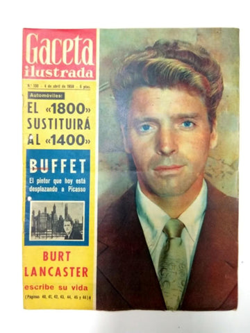 Revista: GACETA ILUSTRADA, Numero 130: Burt Lancaster escribe su vida (1959)