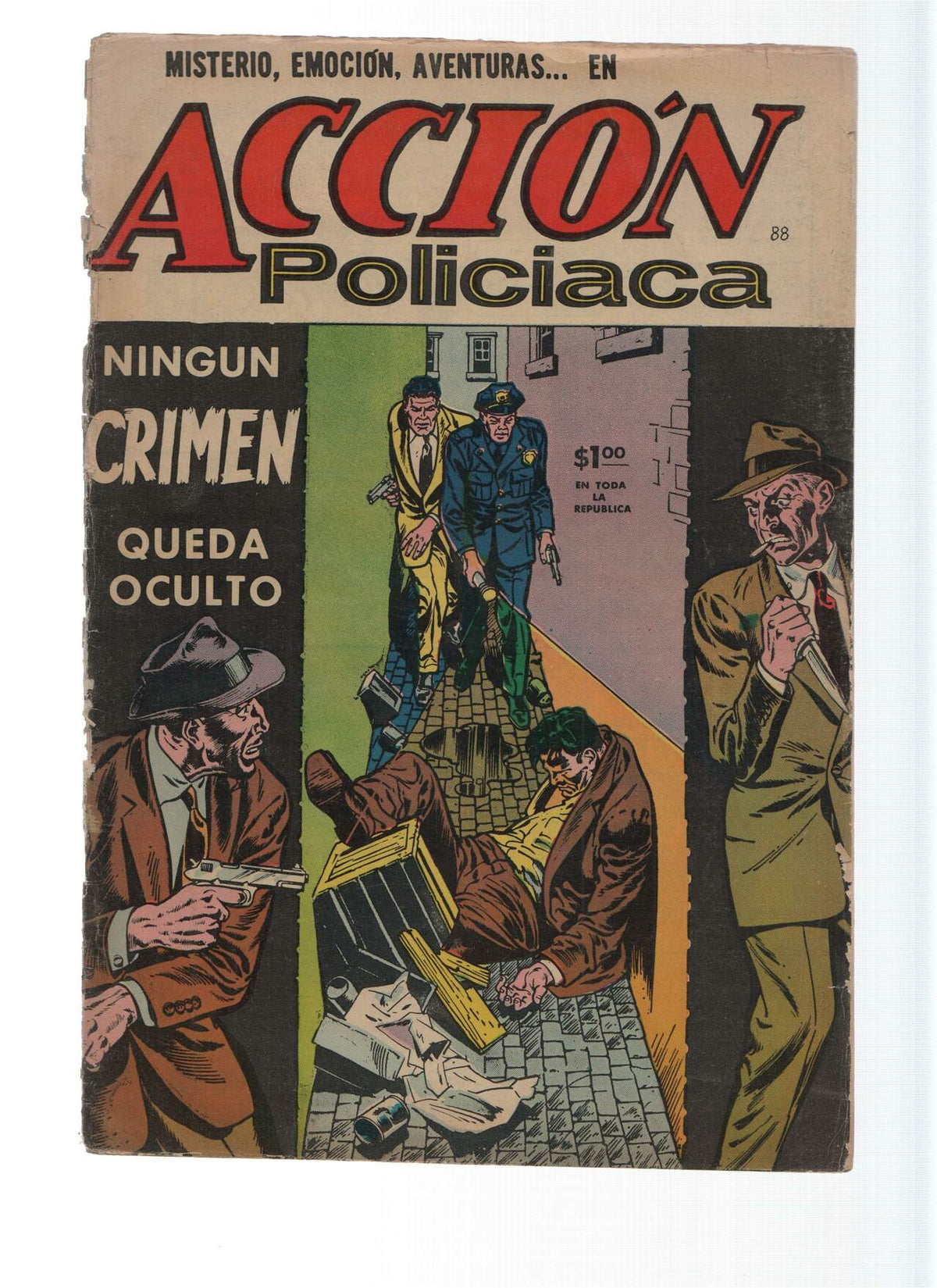ACCION POLICIACA, Numero 88: Tigresa en Libertad (1959) (ejemplar aviejado)