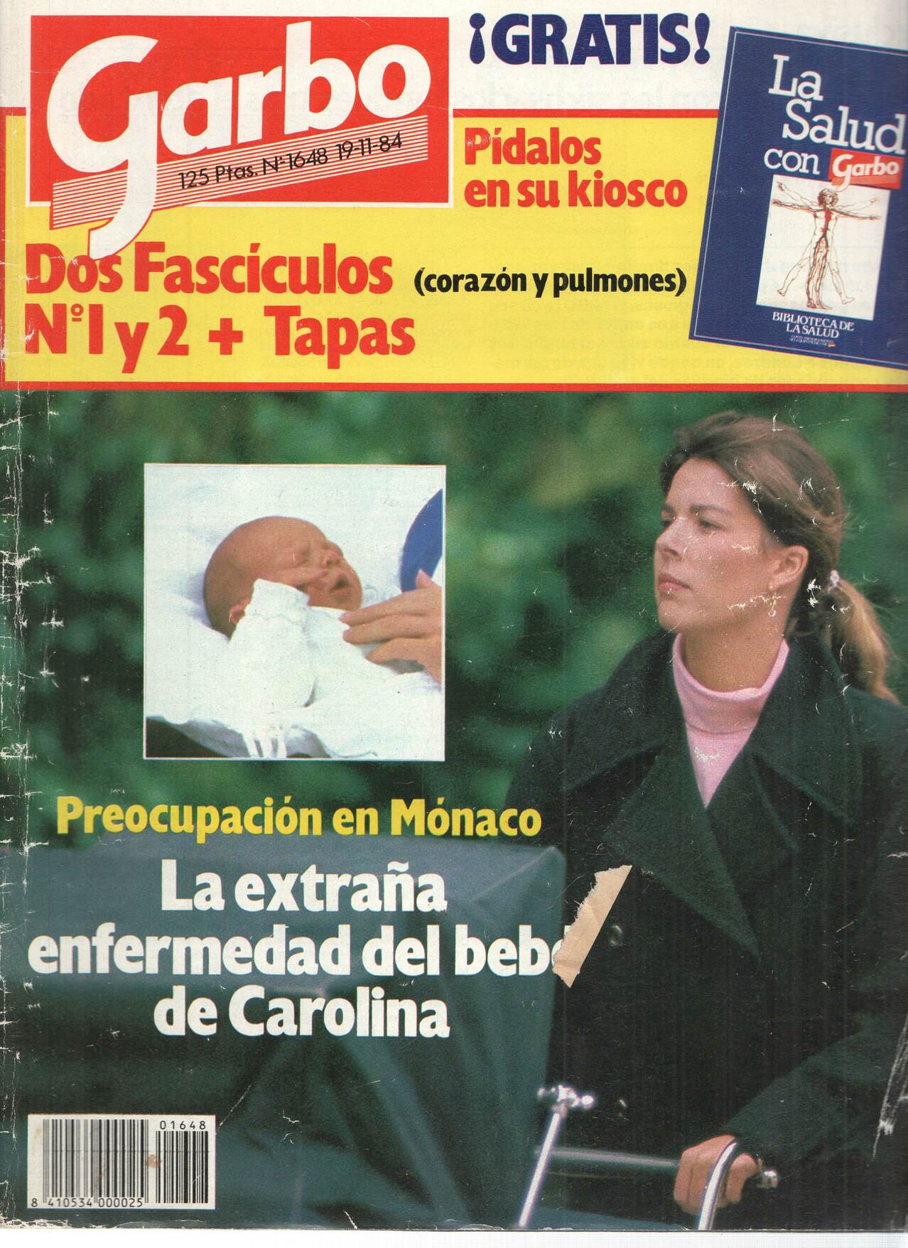 Revista: GARBO, Numero 1648: La extraña enfermedad del bebe de Carolina de Monaco (1984)