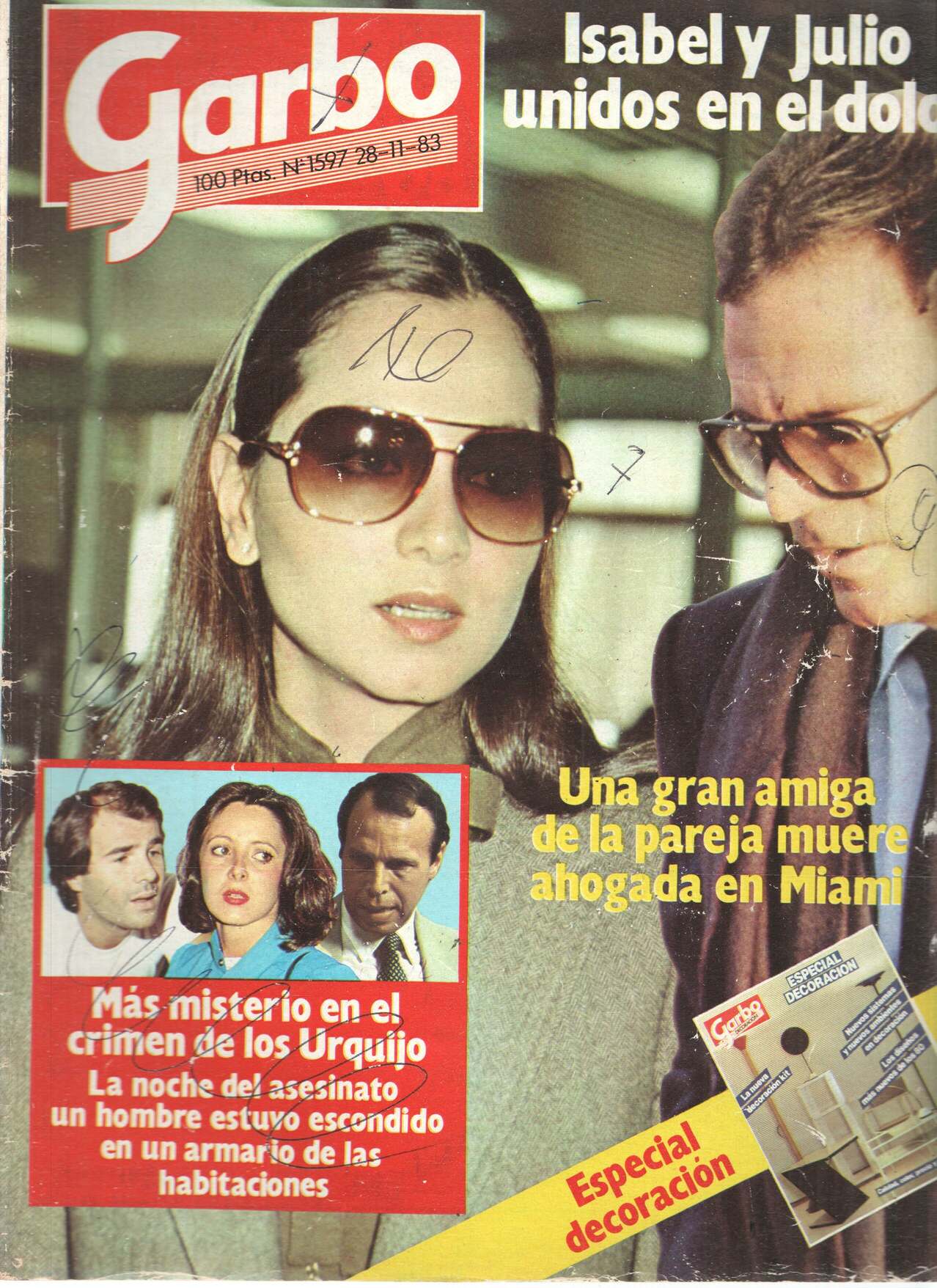 Revista: GARBO, Numero 1597: Isabel y Julio Iglesias unidos por el dolor (1983)