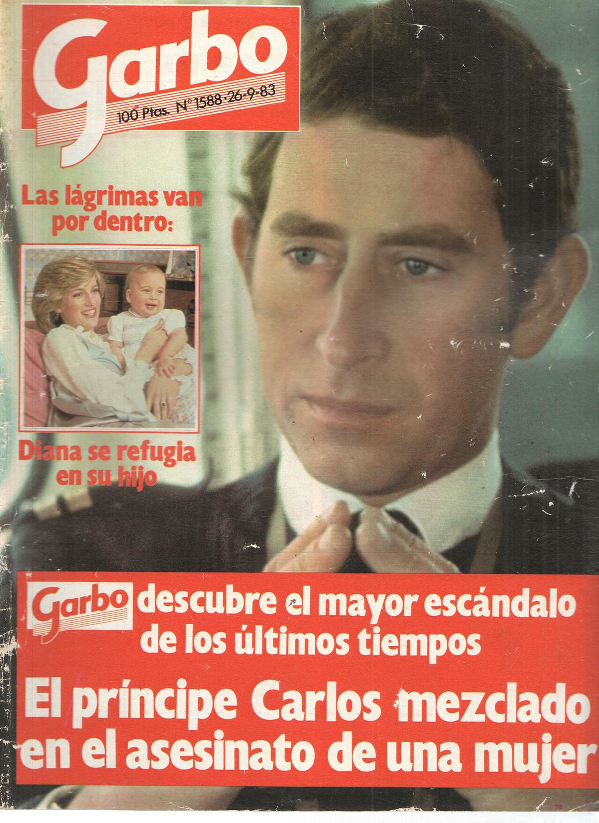 Revista: GARBO, Numero 1588: El Principe Carlos mezclado en el asesinato de una mujer (1983)