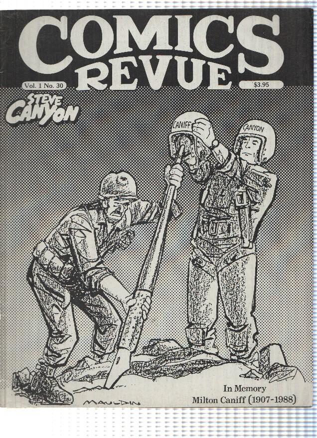 Revista: COMICS REVUE (REVIEW), Numero 30: STEVE CANYON, In Memory Milton Caniff (Manuscript Press 1988)