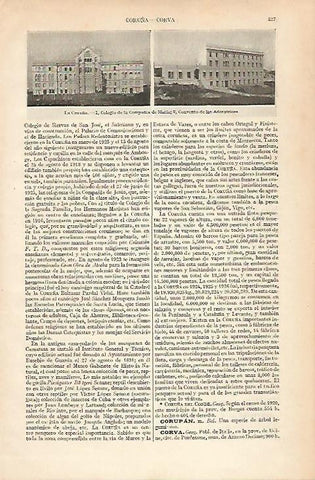LAMINA ESPASA 25036: Colegio de la Compañia de Maria y Convento de las Adoratrices en La Coruña