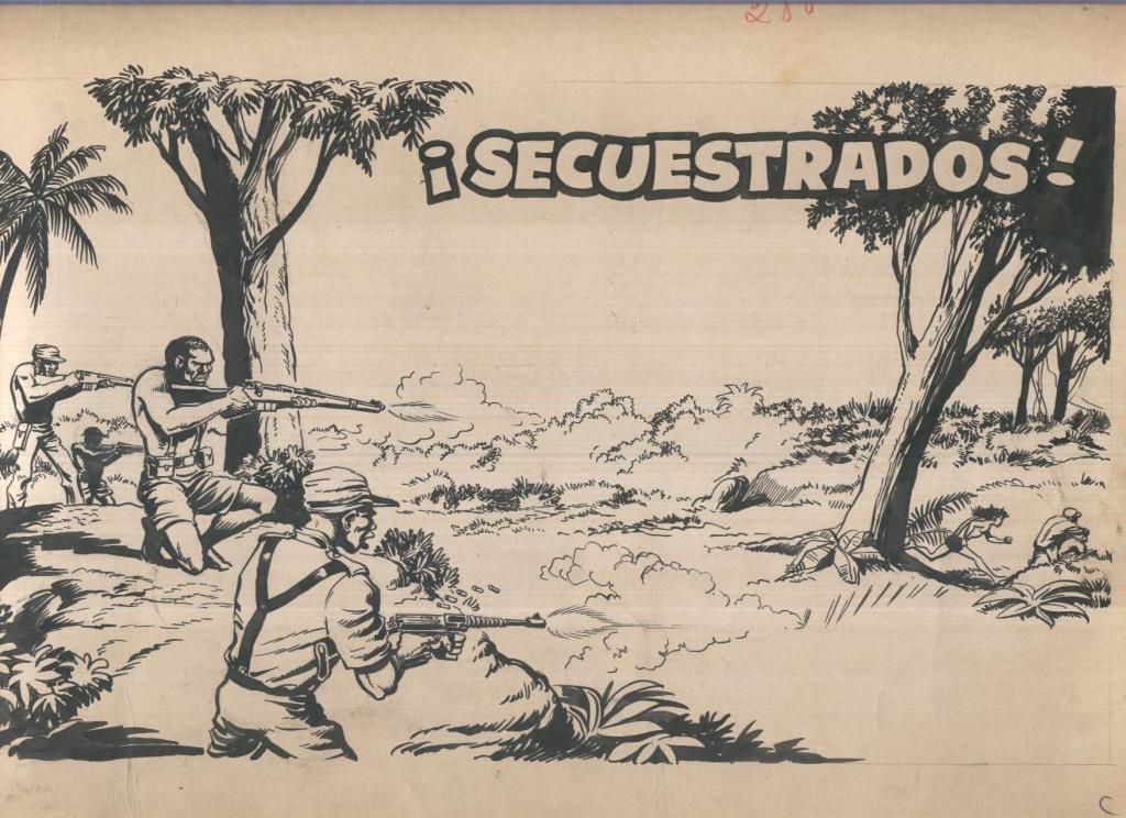 Dibujo original de: Pequeño Pantera Negra, cubierta: Secuestrados