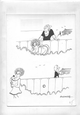Cartulina con ilustracion de Lassalvy (numerado 27 en trasera)