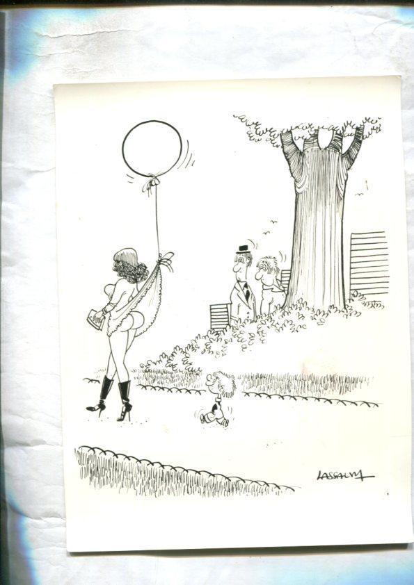 Cartulina con ilustracion de Lassalvy (numerado 17 en trasera)