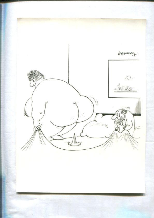 Cartulina con ilustracion de Lassalvy (numerado 19 en trasera)