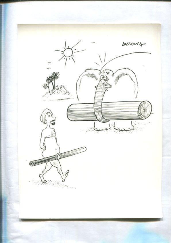Cartulina con ilustracion de Lassalvy  (numerado 20 en trasera)