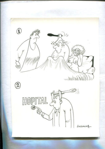 Cartulina con ilustracion de Lassalvy (numerado 21 en trasera)