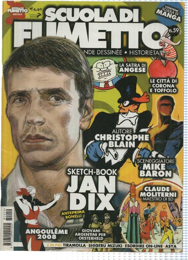 Revista: SCUOLA DI FUMETTO, Numero 59: Scketch-Book, JAN DIX (Coniglio Editore 2008)