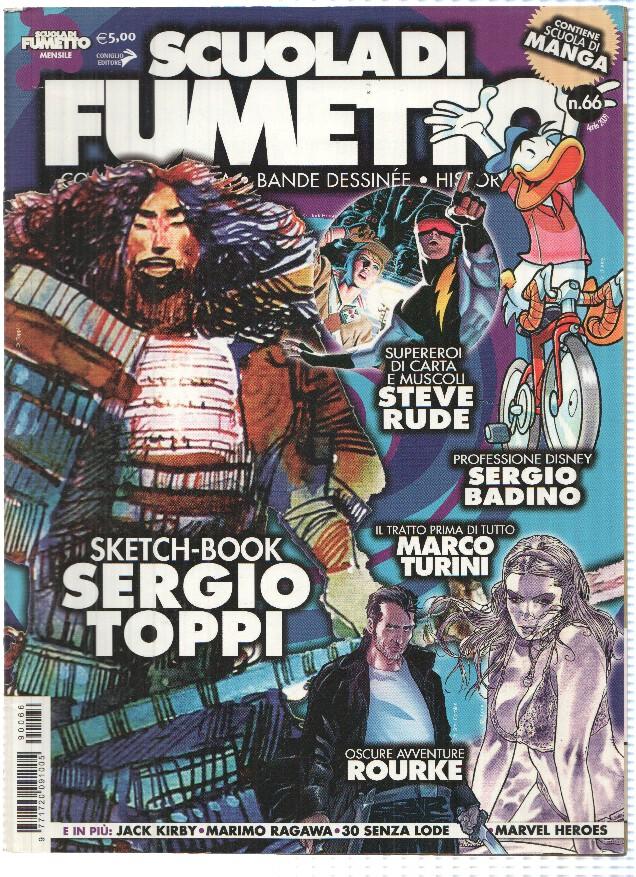 Revista: SCUOLA DI FUMETTO, Numero 66: Sketch-Book, SERGIO TOPPI (Coniglio Editore 2009)