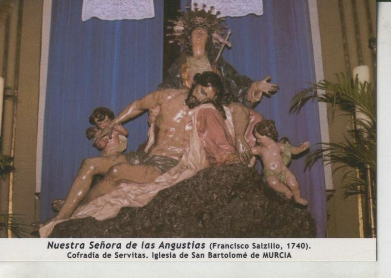 Postal 009709: Virgen Ntra Sra de las Angustias, iglesia San Bartolome, Murcia