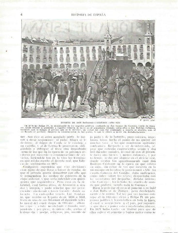 LAMINA 9100: Muerte de Rodrigo Calderon en 1625