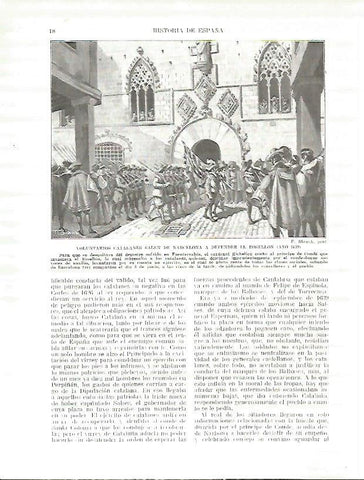 LAMINA 9108: Voluntarios catalanes salen de Barcelona a defender el Rosellon en 1639