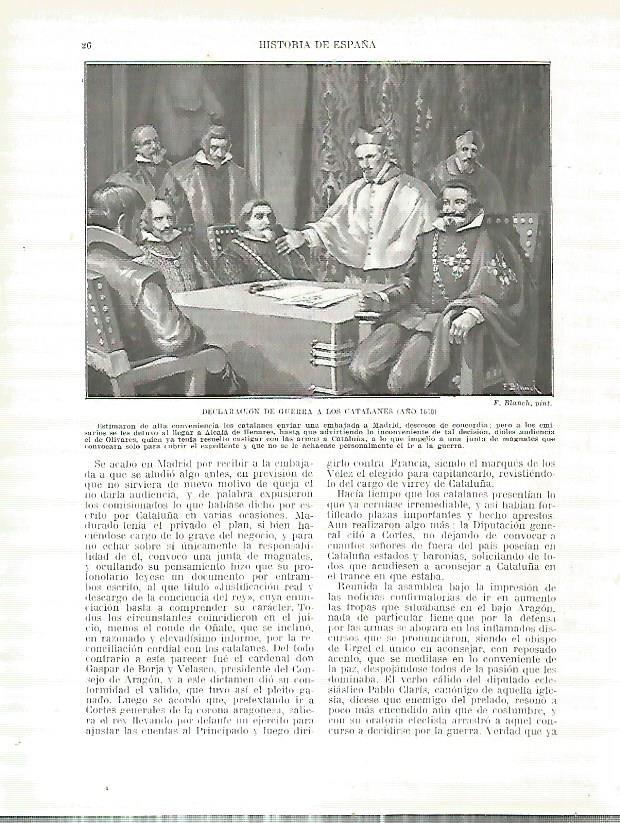 LAMINA 9112: Declaracion de guerra a los catalanes en 1640
