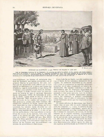 LAMINA 9129: Sumision de Barcelona a las tropas de Felipe IV en 1652