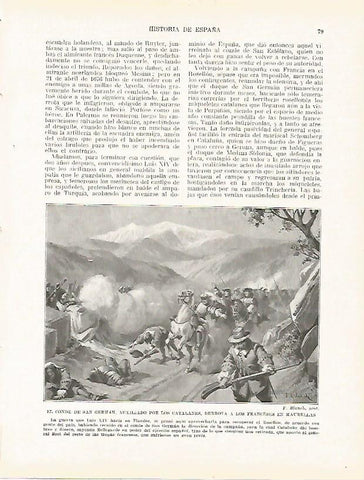 LAMINA 9143: El Conde de San German derrota a los franceses en Maurellas