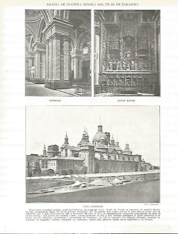 LAMINA 9144: Iglesia de Nuestra Señora del Pilar en Zaragoza