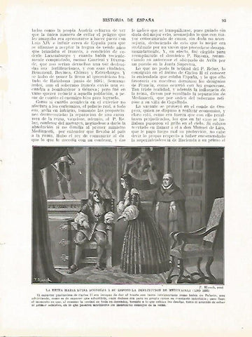 LAMINA 9151: La reina Maria Luisa aconseja a su esposo la destitucion de Medinaceli en 1685