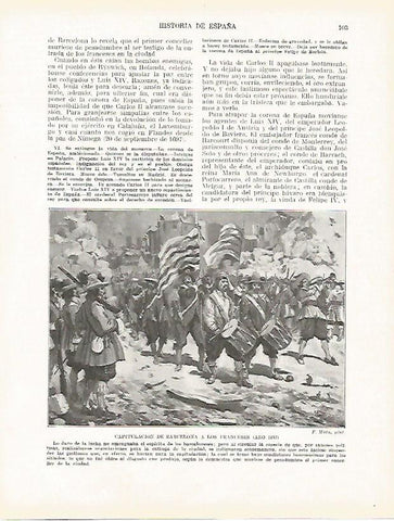 LAMINA 9156: Capitulacion de Barcelona a los franceses en 1697