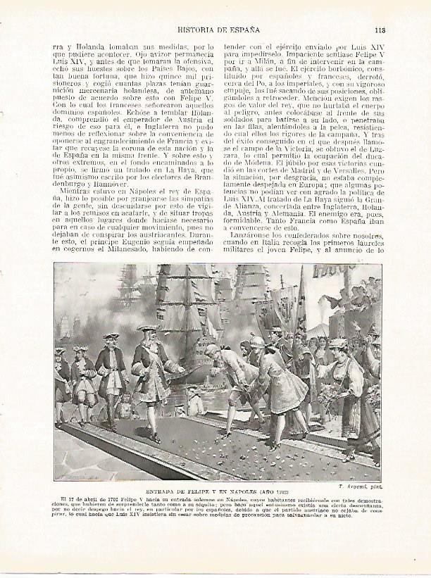 LAMINA 9162: Entrada de Felipe V en Napoles en 1702