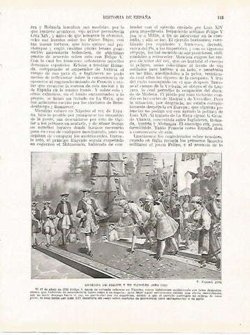 LAMINA 9162: Entrada de Felipe V en Napoles en 1702