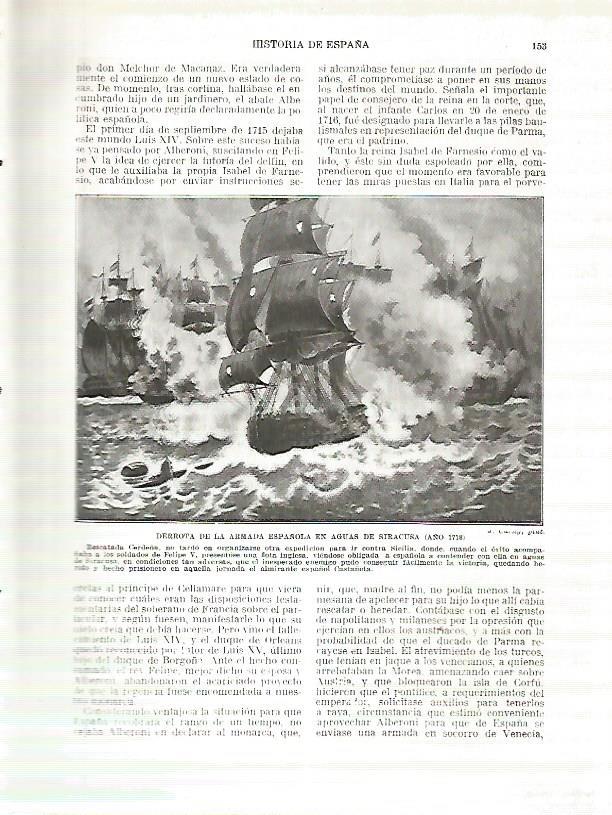 LAMINA 9185: Derrota de la Armada de España en Siracusa en 1718