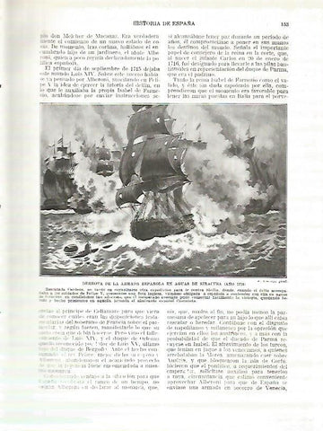 LAMINA 9185: Derrota de la Armada de España en Siracusa en 1718
