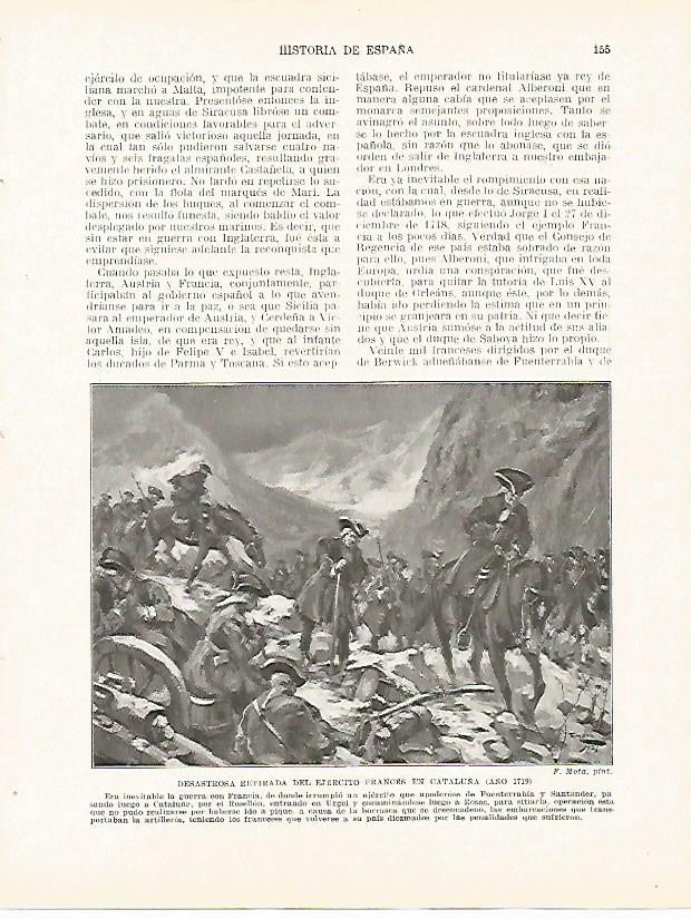 LAMINA 9186: Retirada del Ejercito de Francia en Cataluña en 1719