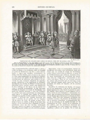 LAMINA 9195: Coronacion de Carlos de España como Rey de Sicilia en 1735