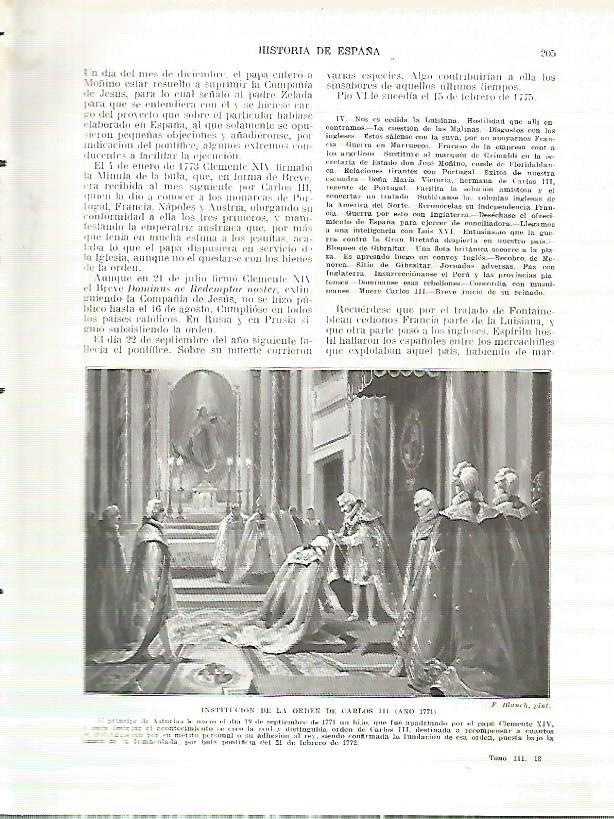 LAMINA 9217: Institucion de la Orden de Carlos III en 1771