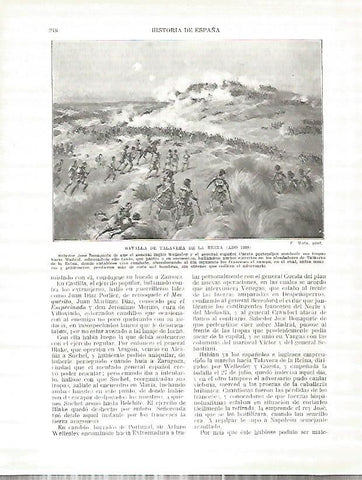 LAMINA 9242: Batalla de Talavera de la Reina Toledo en 1809
