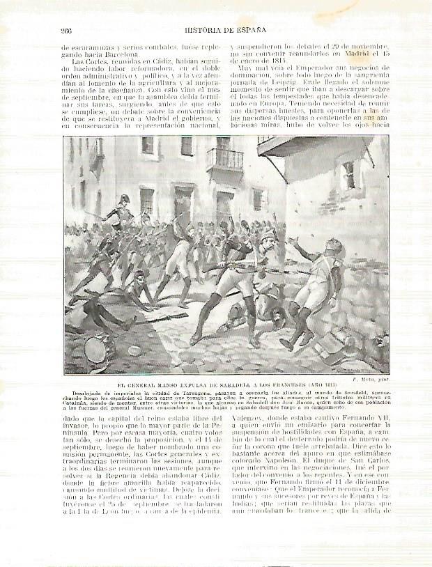 LAMINA 9253: El General Manso expulsa de Sabadell a los franceses en 1813