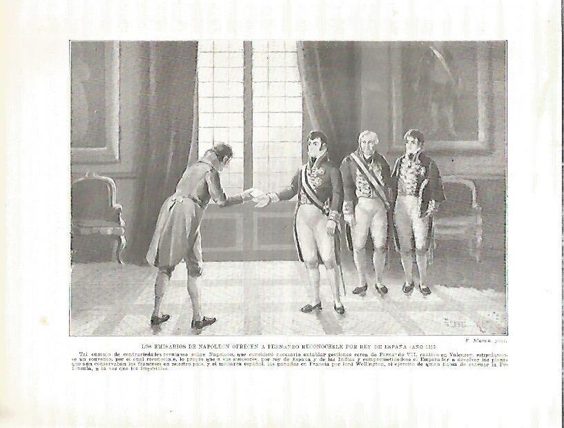 LAMINA 9254: Los emisarios de Napoleon ofrecen a Fernando reconocerle como Rey de España (año 1813)
