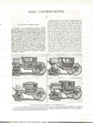 LAMINA 9256: Carrozas de gala de Carlos IV y de Fernando VII