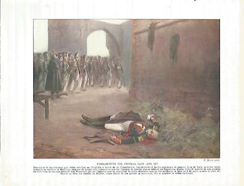 LAMINA 9261: Fusilamiento del General Lacy en 1817