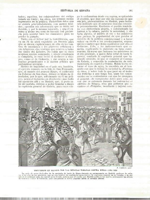 LAMINA 9265: Disturbios en Madrid por las medidas tomadas contra Riego en 1820