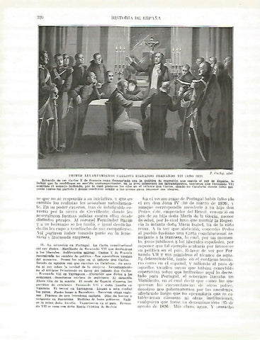 LAMINA 9283: Primer levantamiento carlista reinando Fernando VII en 1827