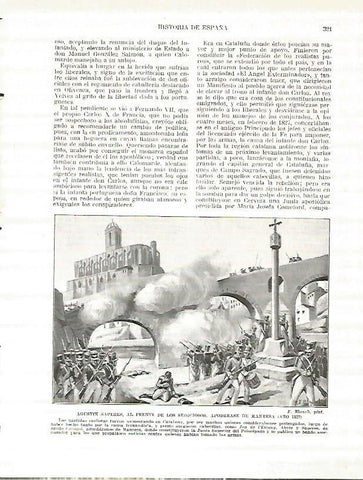 LAMINA 9284: Agustin Saperes apoderandose de Manresa Barcelona en 1827