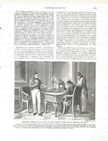 LAMINA 9286: Fernando VII promulga como ley la Pragmatica Sancion en 1830