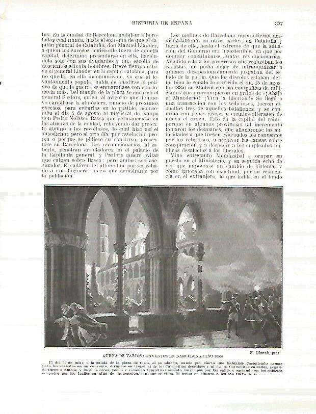 LAMINA 9294: Quema de conventos en Barcelona en 1835